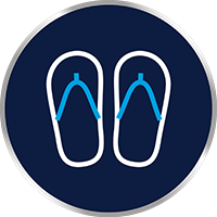 Ne vous promenez jamais pieds nus dans les douches et les vestiaires communs